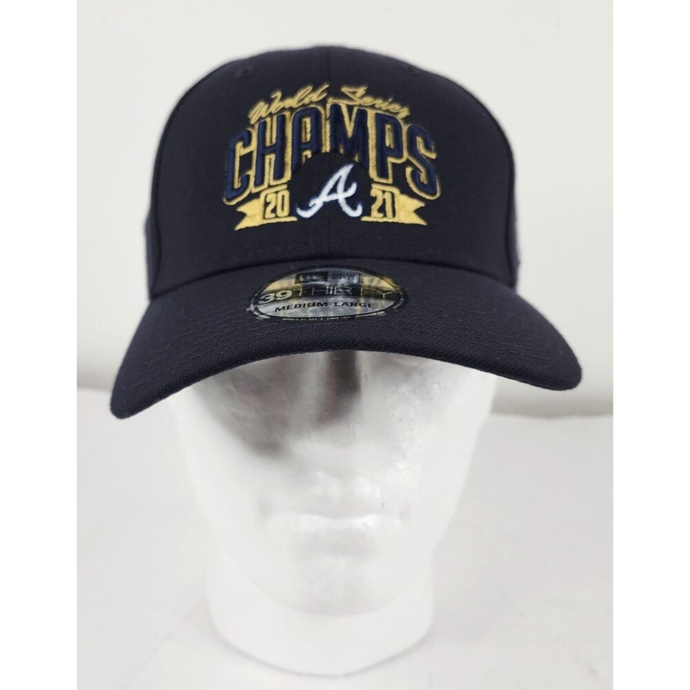 Atlanta Braves 2021 World Series Hat Cap New Era 39thirty Champs Medium Large